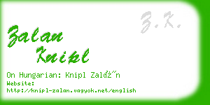 zalan knipl business card